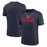 T-shirt Nike bleu marine Houston Texans Blitz Velocity Modern Performance pour homme