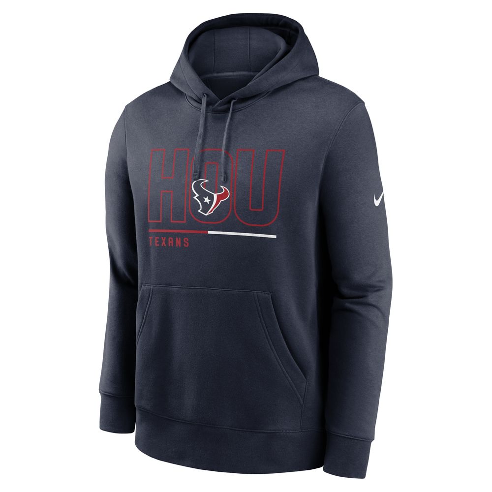 Men's Nike Navy Houston Texans City Code Club Fleece Pullover Hoodie