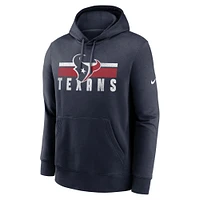 Sweat à capuche en polaire Nike bleu marine Houston Texans Club pour homme