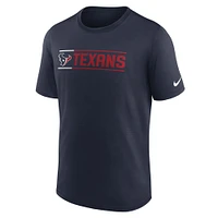 T-shirt Nike Exceed Performance bleu marine pour homme des Houston Texans