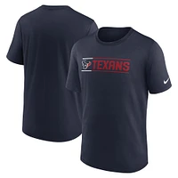 T-shirt Nike Exceed Performance bleu marine pour homme des Houston Texans