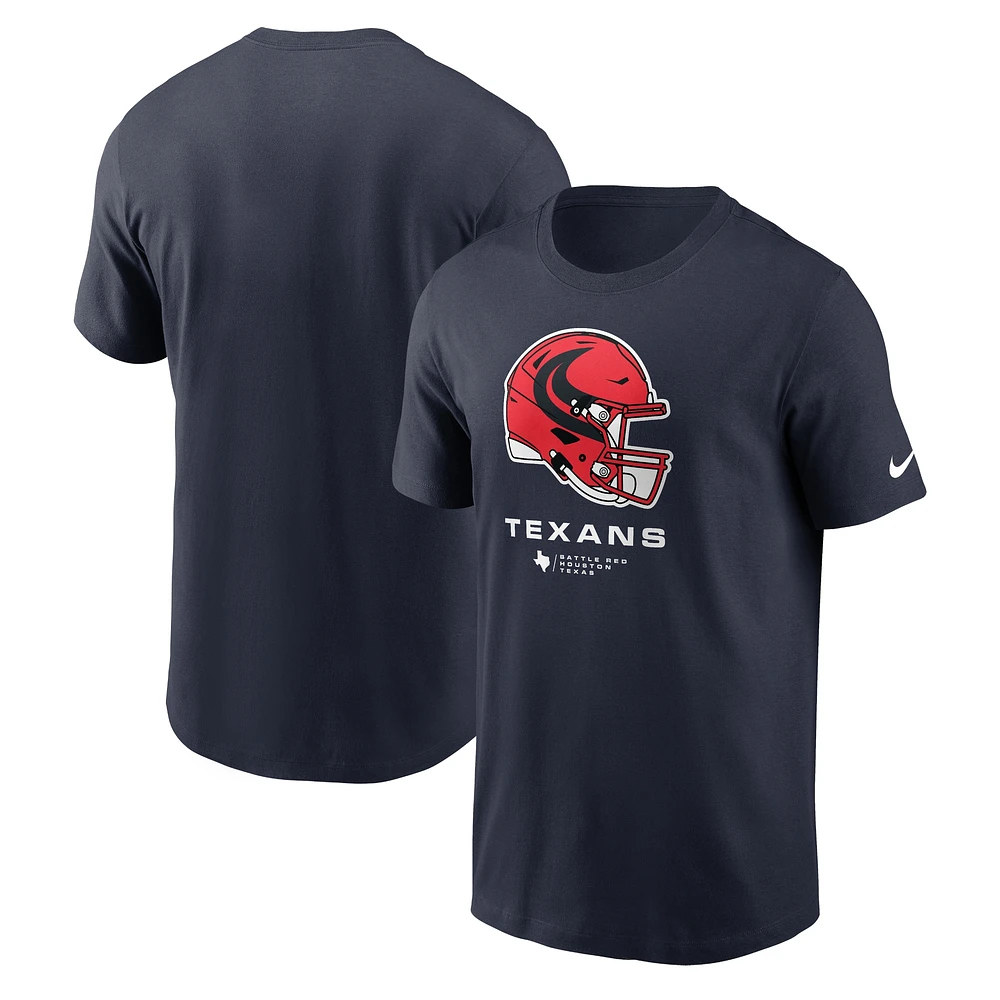 Men's Nike Navy Houston Texans Helmet T-Shirt