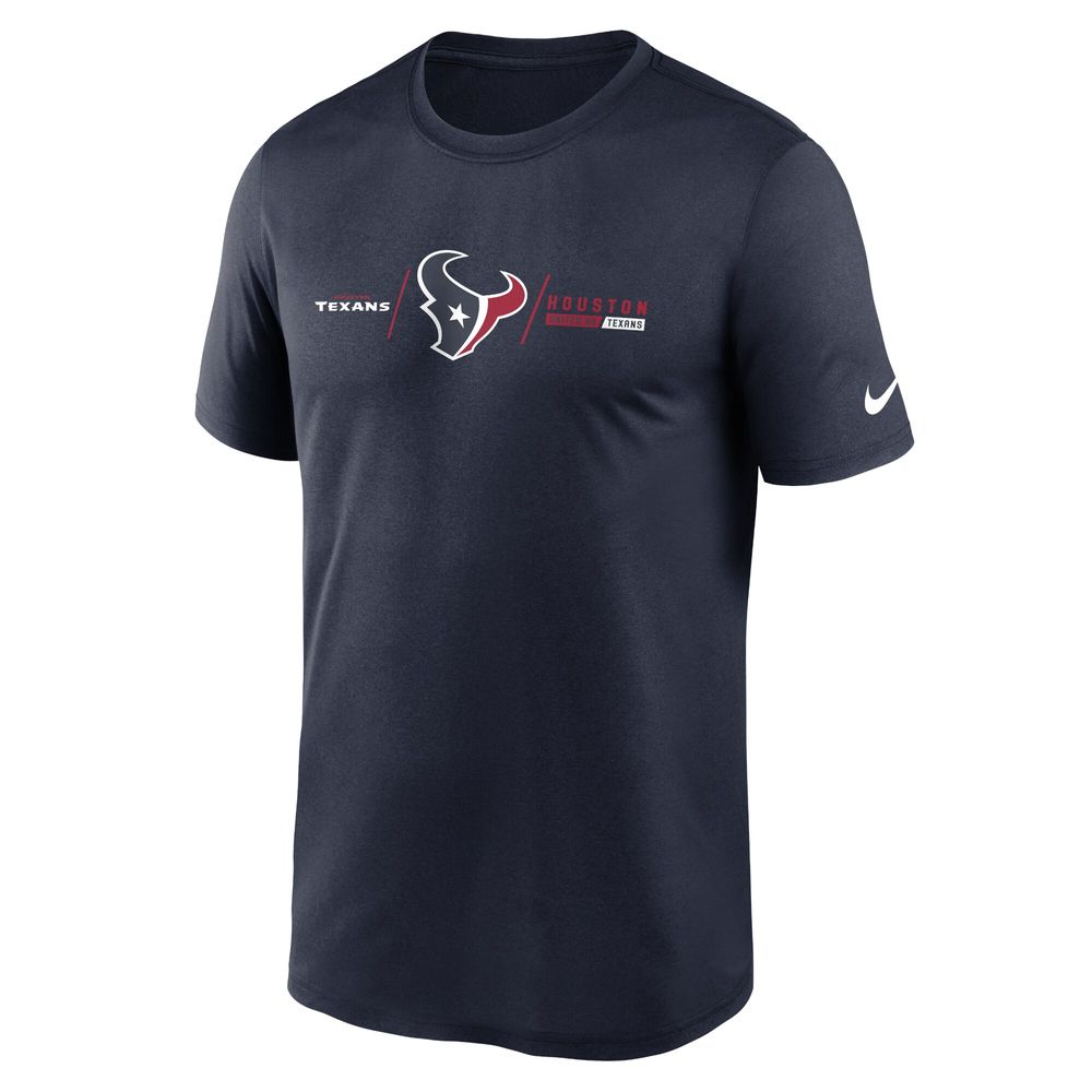 Men's Nike Navy Houston Texans Horizontal Lockup Legend T-Shirt