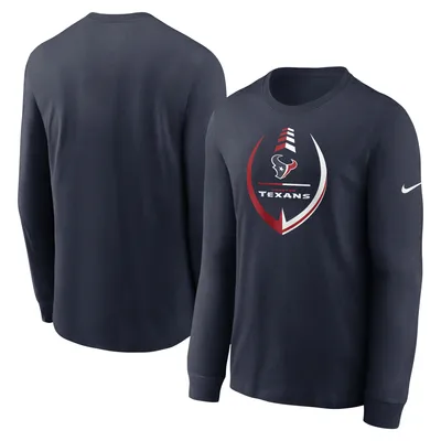 Houston Texans Nike Icon Legend Long Sleeve Performance T-Shirt - Navy