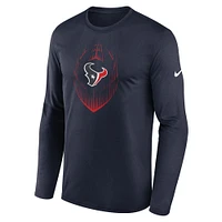 Men's Nike Navy Houston Texans Legend Icon Long Sleeve T-Shirt