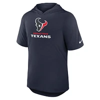 Men's Nike Navy Houston Texans Lockup Tri-Blend Hoodie T-Shirt