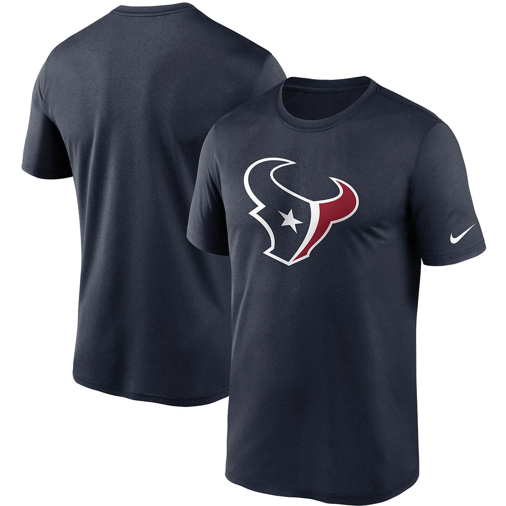 T-shirt Nike bleu marine Houston Texans Logo Essential Legend Performance pour homme