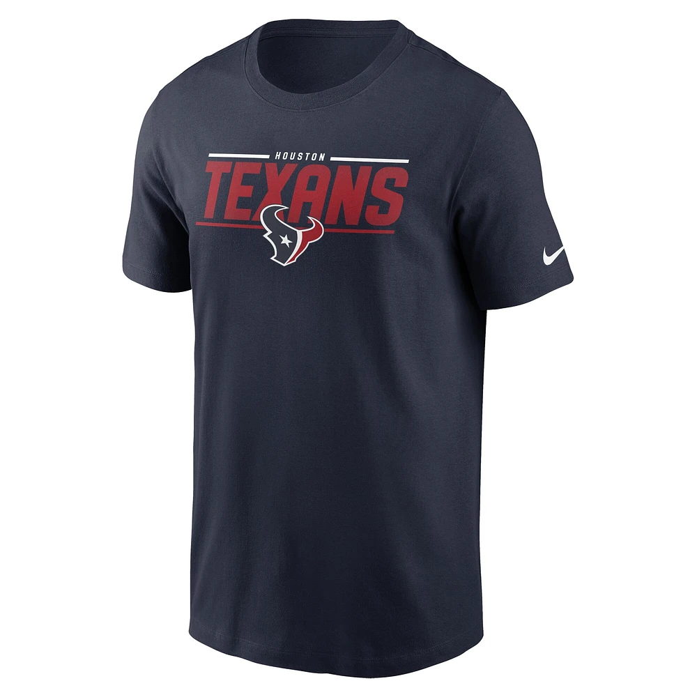 T-shirt Nike Houston Texans Muscle bleu marine pour homme