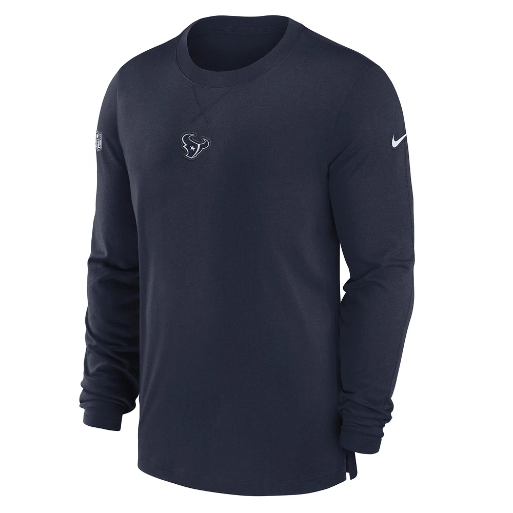 Men's Nike  Navy Houston Texans Player Long Sleeve Performance T-Shirt