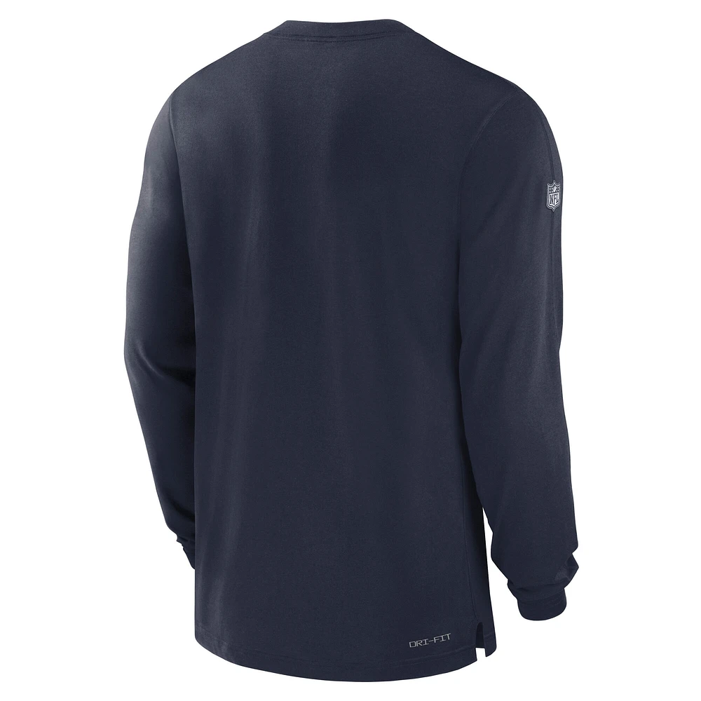 Men's Nike  Navy Houston Texans Player Long Sleeve Performance T-Shirt