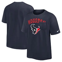 T-shirt Nike bleu marine Houston Texans Rewind Heavy Max 90 Pocket pour homme