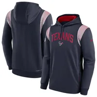 Men's Nike Navy Houston Texans Sideline Logo Performance Pullover Hoodie