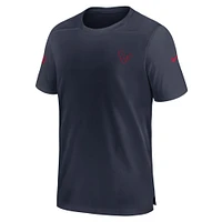 T-shirt Nike bleu marine Houston Texans Sideline Coach Performance pour homme