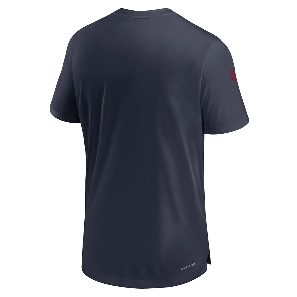 Men's Nike  Navy Houston Texans Sideline Coach Performance T-Shirt