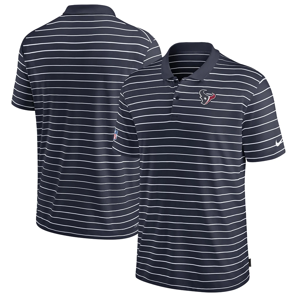 Polo Nike bleu marine Houston Texans Sideline Lock Up Victory Performance pour homme