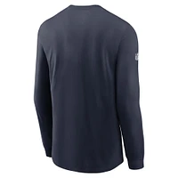 Men's Nike Navy Houston Texans Sideline Performance Long Sleeve T-Shirt