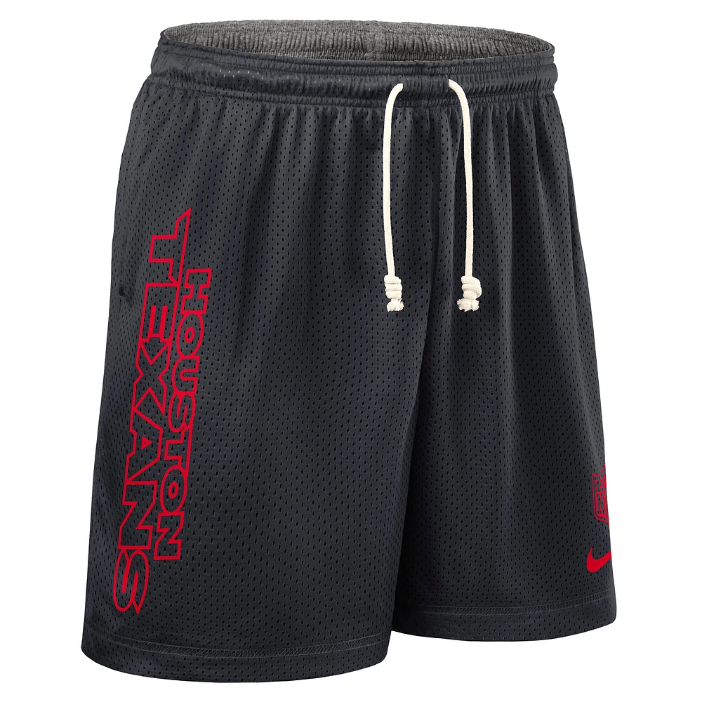 Men's Nike Navy Houston Texans Sideline Reversible Performance Shorts