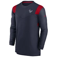 T-shirt à manches longues Nike Houston Texans Sideline Tonal Logo Performance Player pour homme - Bleu marine