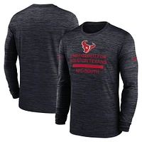 Men's Nike Navy Houston Texans Sideline Velocity Performance Long Sleeve T-Shirt