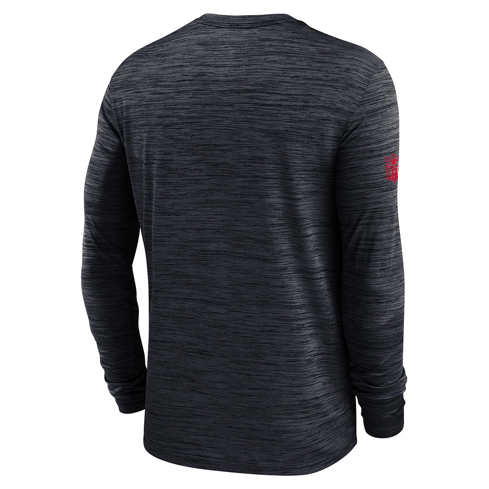 Men's Nike Navy Houston Texans Sideline Velocity Performance Long Sleeve T-Shirt