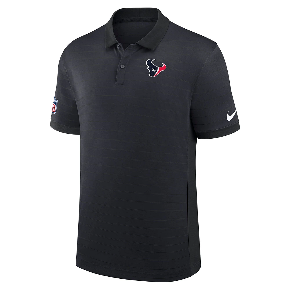 Polo Nike bleu marine Houston Texans Sideline Victory Stripe Performance pour homme