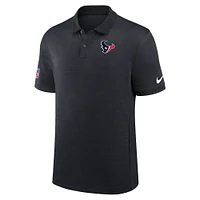 Polo Nike bleu marine Houston Texans Sideline Victory Stripe Performance pour homme