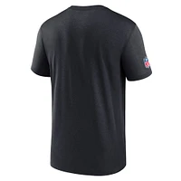 T-shirt Nike bleu marine Houston Texans Wordmark Block Sideline Legend Performance pour homme