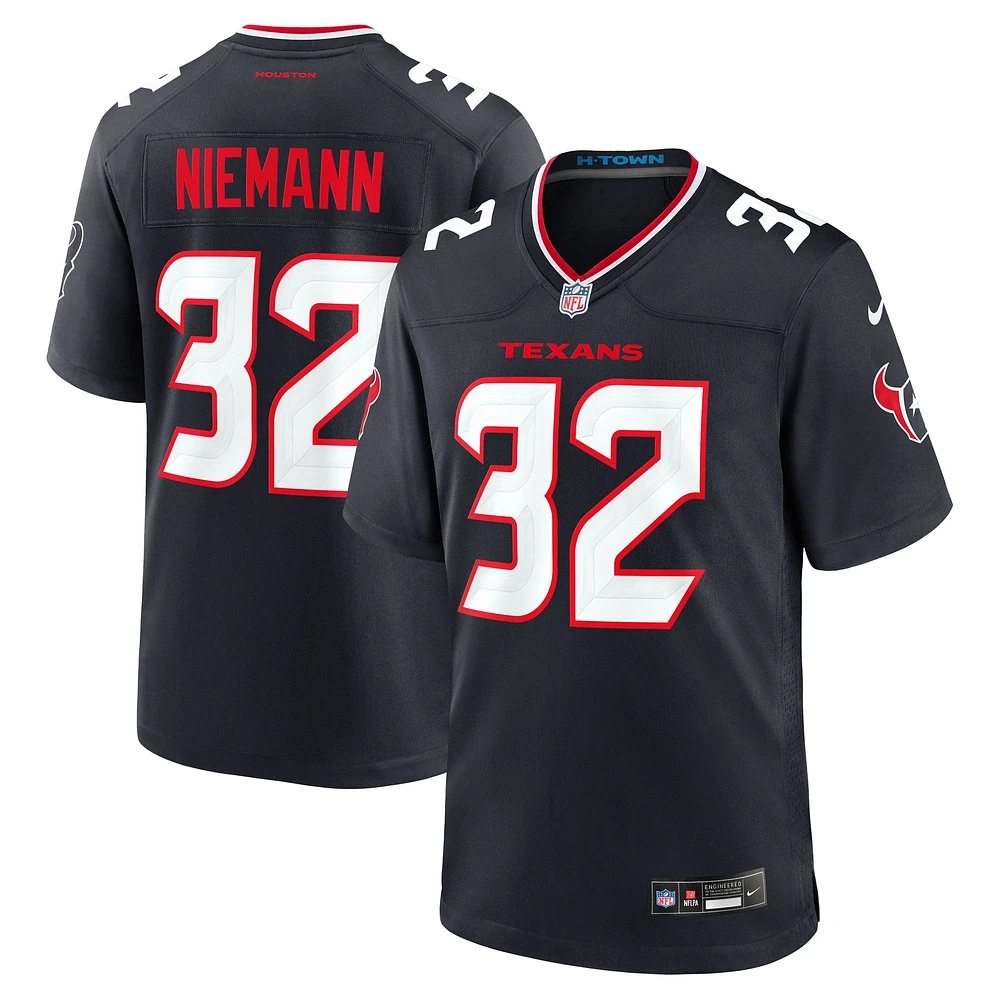 Men's Nike Nick Niemann Navy Houston Texans Team Game Jersey