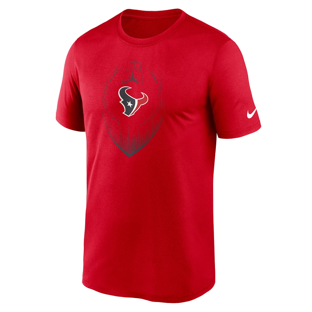 T-shirt Nike Primetime Legend Icon Performance rouge Houston Texans pour homme