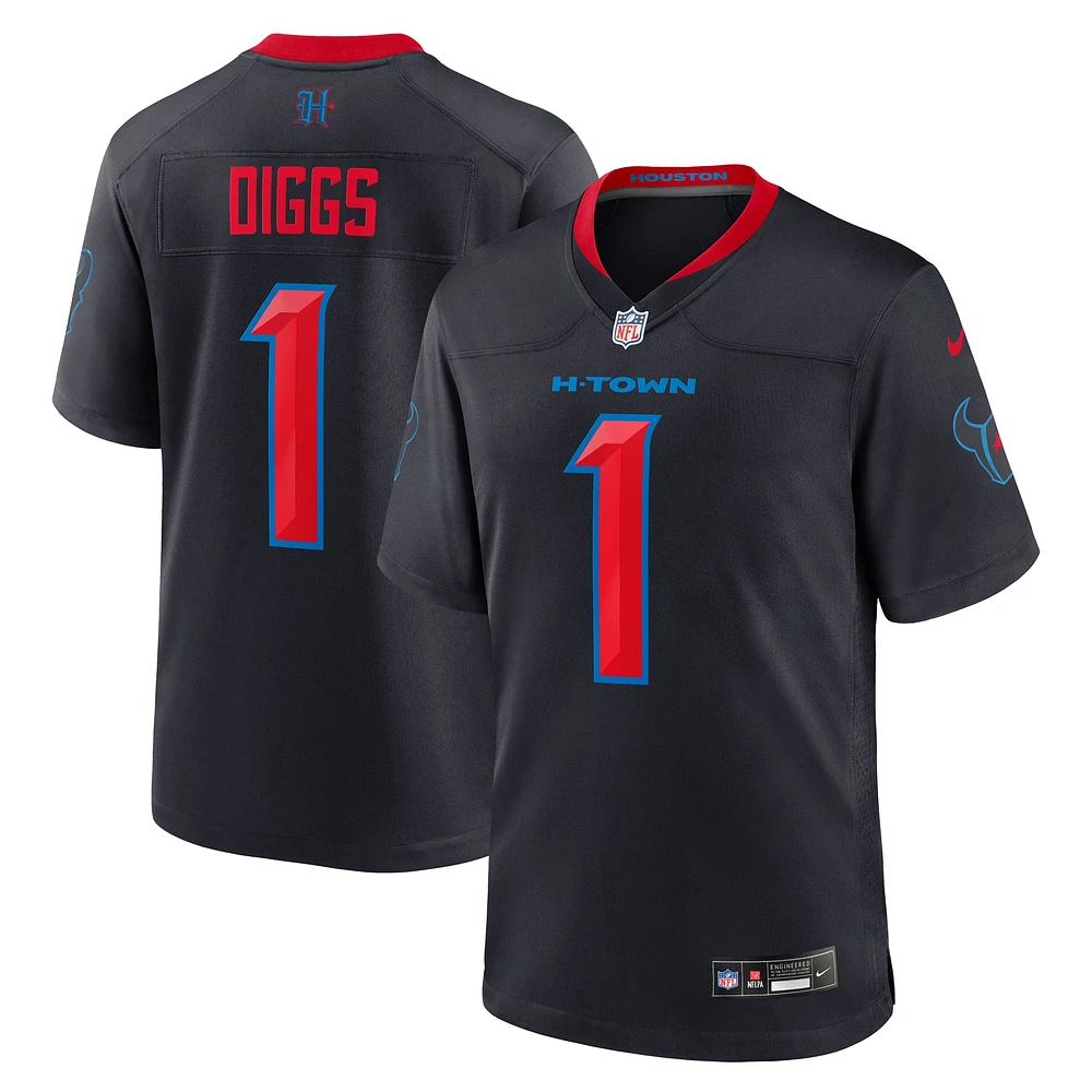 Men's Nike Stefon Diggs  Navy Houston Texans Alternate Game Jersey