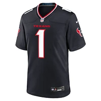 Maillot de match Nike Stefon Diggs Houston Texans pour homme, bleu marine