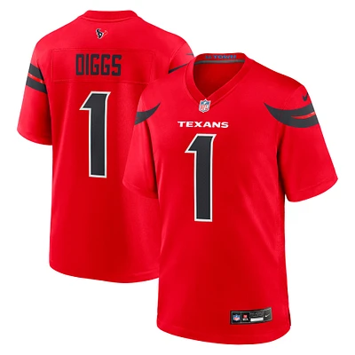 Maillot de match alternatif Nike Stefon Diggs rouge des Houston Texans pour homme