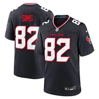 Maillot de match l'équipe Nike des Houston Texans Steven Sims pour homme, bleu marine