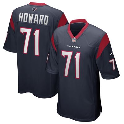 Men's Nike Tytus Howard Navy Houston Texans Game Jersey