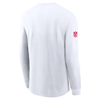 Men's Nike White Houston Texans Sideline Performance Long Sleeve T-Shirt