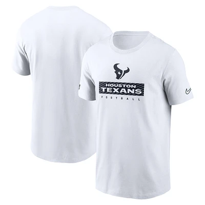 Men's Nike White Houston Texans Sideline Performance T-Shirt