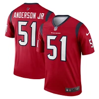 Haut Nike Will Anderson Jr. rouge pour homme des Houston Texans Alternate Legend Player Performance