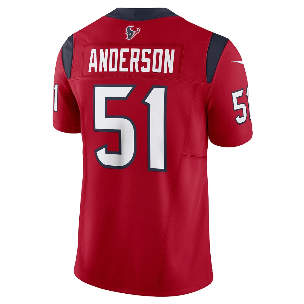 Nike Will Anderson Jr. Rouge Houston Texans Vapor F.U.S.E. Maillot limité