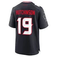 Men's Nike Xavier Hutchinson  Navy Houston Texans Team Game Jersey