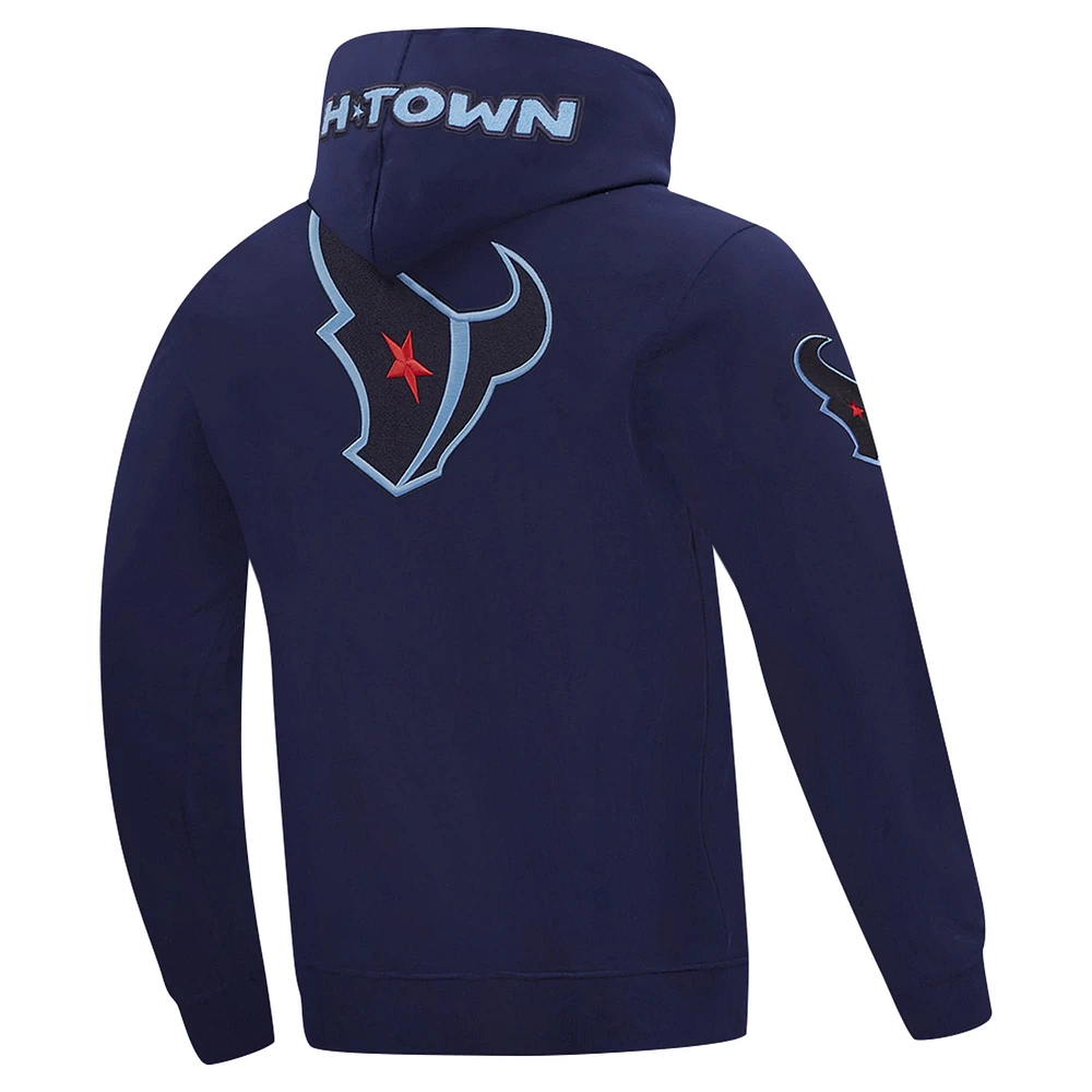 Men's Pro Standard Navy Houston Texans H-Town Pullover Hoodie