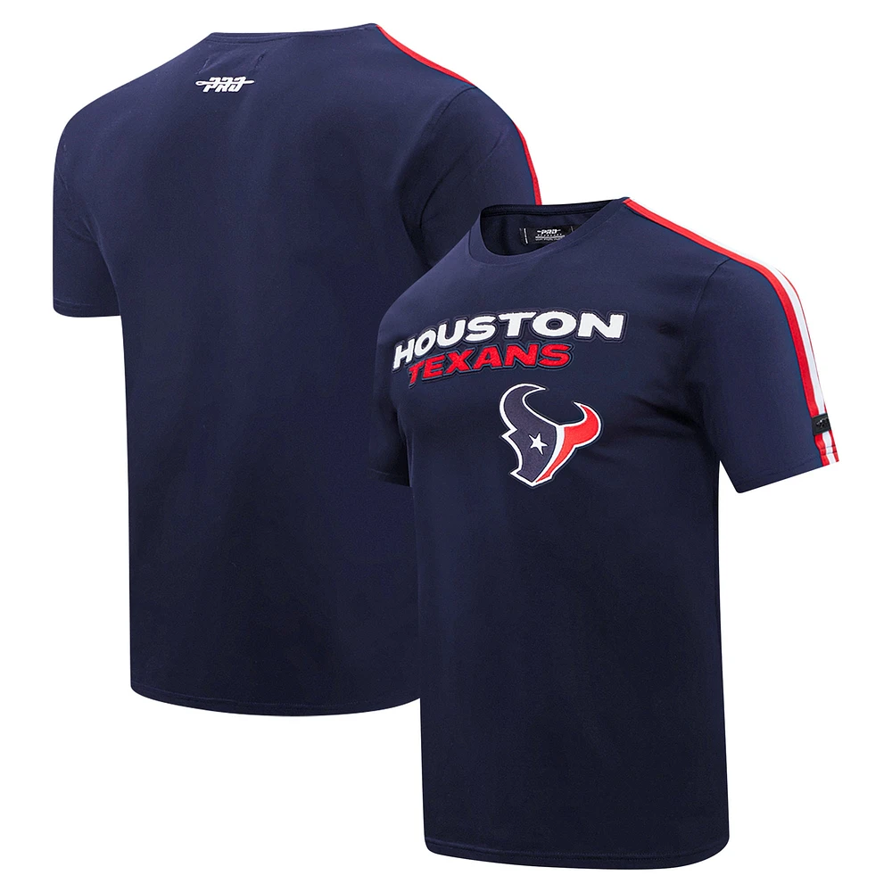 T-shirt rayé Pro Standard bleu marine Houston Texans pour hommes