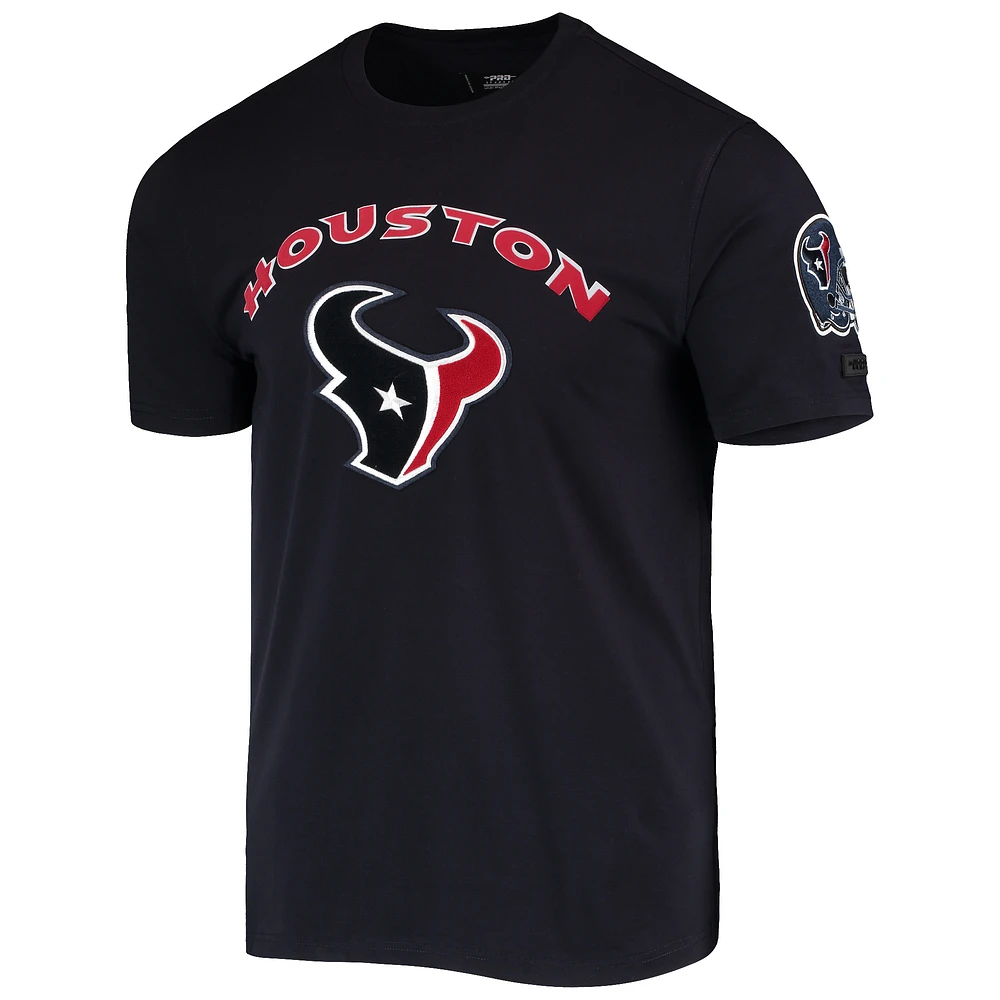 Men's Pro Standard Navy Houston Texans Team Classic Bristle Slim-Fit T-Shirt