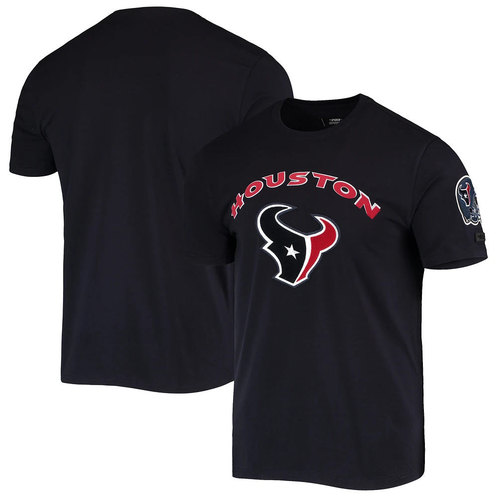 Men's Pro Standard Navy Houston Texans Team Classic Bristle Slim-Fit T-Shirt