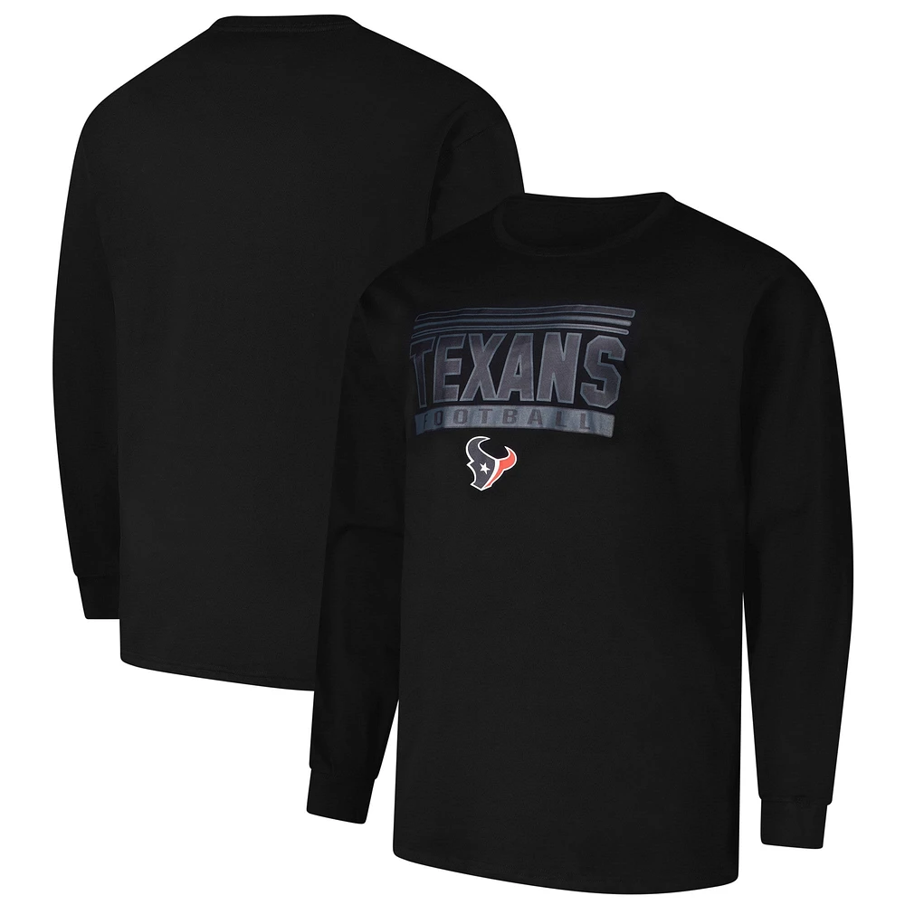 T-shirt à manches longues pour homme, profil noir, Houston Texans, Big & Tall Pop