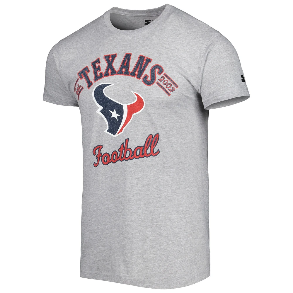 Men's Starter Heathered Gray Houston Texans Prime Time T-Shirt