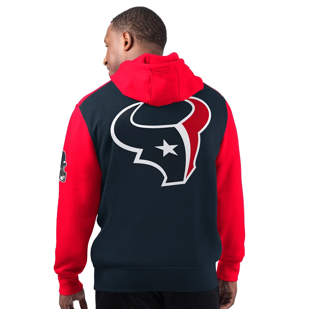 Men's Starter Navy Houston Texans Extreme Pullover Hoodie