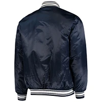 Veste à boutons-pression pour hommes Starter Navy Houston Texans en satin