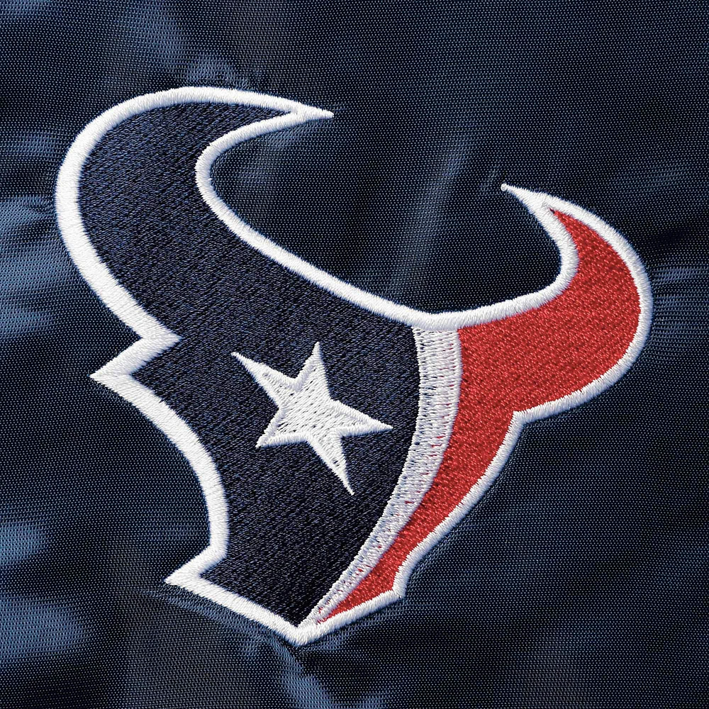 Veste à boutons-pression pour hommes Starter Navy Houston Texans en satin