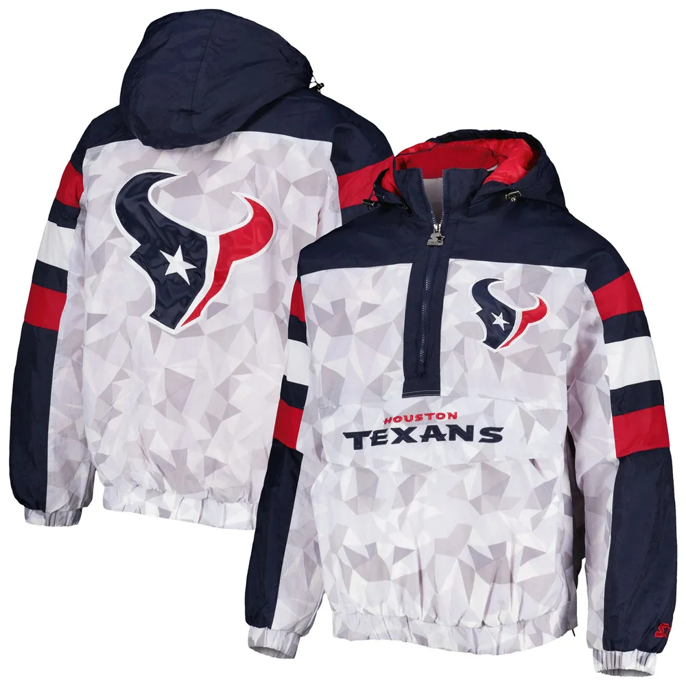 Houston Texans Starter Thursday Night Gridiron Raglan Half-Zip Hooded  Jacket - White/Navy