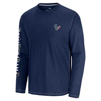 Men's Tommy Bahama  Blue Houston Texans Oasis Endzone Lux Long Sleeve T-Shirt